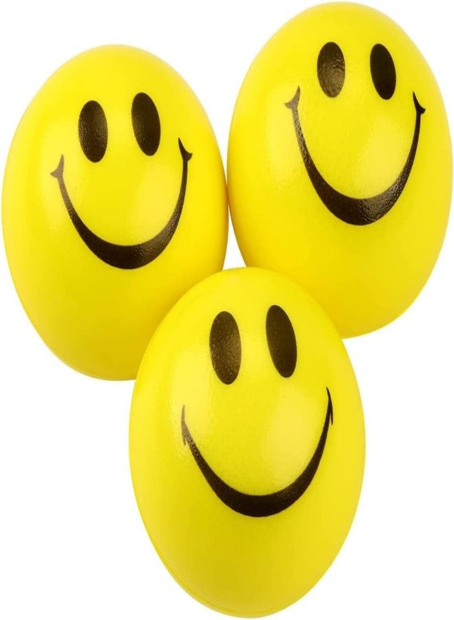 Aqbah Stress Reliever Squeeze Ball for Kids & Adults Smiley Face Yellow Color Pack of 3 - Image 1